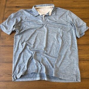 Men's Heather Blue Polo Shirt